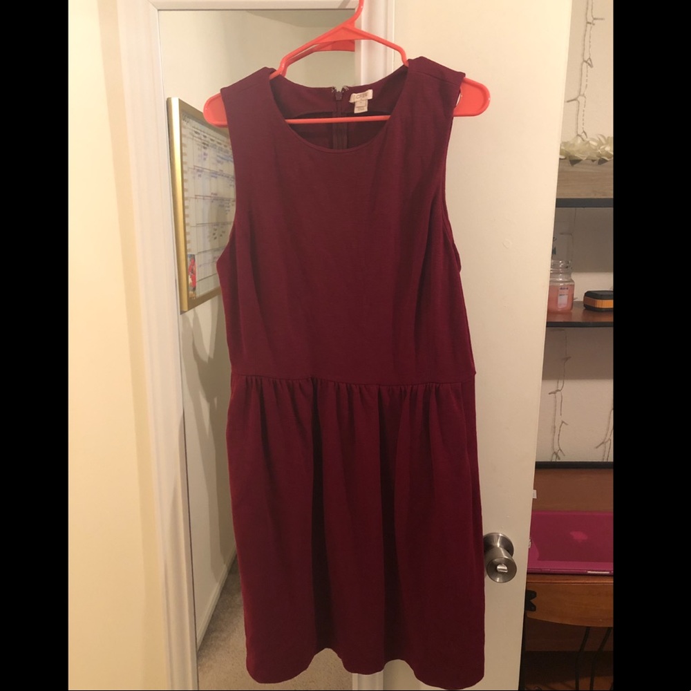 J Crew Sleeveless red dress